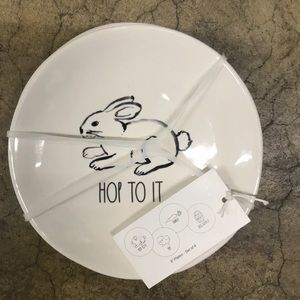 Easter appetizer plate set. Rae Dunn